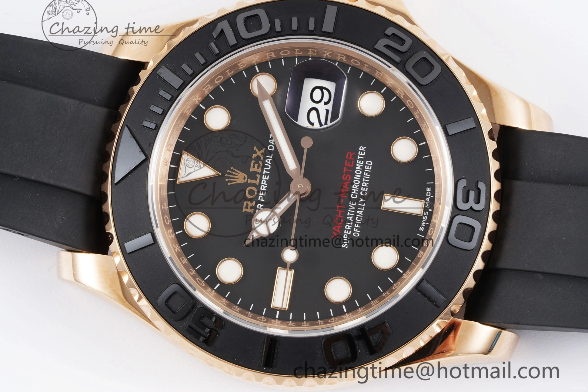 MiroTime 0508 Yacht-Master 116655 VSF 1:1 Best Edition Black Ceramic Bezel on Oysterflex Rubber Strap VS Practical 2096